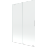 Mexen Velar 2-panel sliding bathtub screen 120 x 150 cm, transparent, white - 896-120-000-01-20