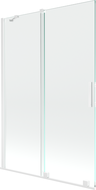 Mexen Velar 2-wing bathtub screen Sliding 120 x 150 cm, transparent, white - 896-120-000-01-20