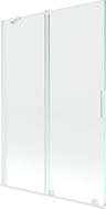 Mexen Velar 2-wing sliding bathtub screen 120 x 150 cm, transparent, white - 896-120-000-01-20