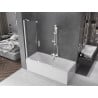 Mexen Velar 2-wing bathtub screen Sliding 120 x 150 cm, transparent, white - 896-120-000-01-20