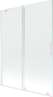 Mexen Velar 2-wing bathtub screen Sliding 130 x 150 cm, transparent, white - 896-130-000-01-20