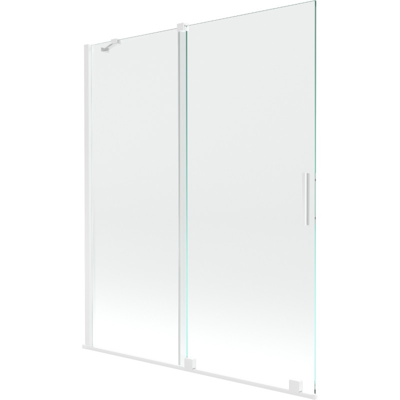 Mexen Velar 2-panel sliding bathtub screen 140 x 150 cm, transparent, white - 896-140-000-01-20