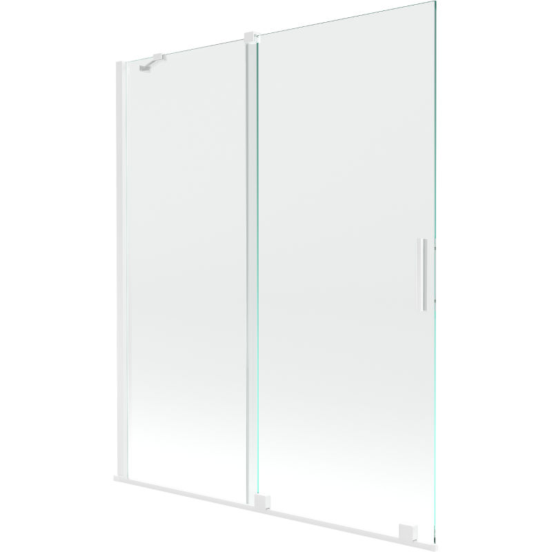 Mexen Velar 2-wing sliding shower screen 140 x 150 cm, transparent, white - 896-140-000-01-20