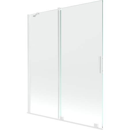 Mexen Velar 2-wing sliding shower screen 140 x 150 cm, transparent, white - 896-140-000-01-20