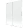 Mexen Velar 2-panel sliding bathtub screen 140 x 150 cm, transparent, white - 896-140-000-01-20