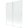 Mexen Velar 2-wing sliding shower screen 140 x 150 cm, transparent, white - 896-140-000-01-20