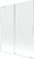 Mexen Velar 2-wing bathtub screen Sliding 140 x 150 cm, transparent, white - 896-140-000-01-20
