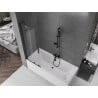 Mexen Velar 2-wing bathtub screen Sliding 70 x 150 cm, transparent, black - 896-070-000-01-70