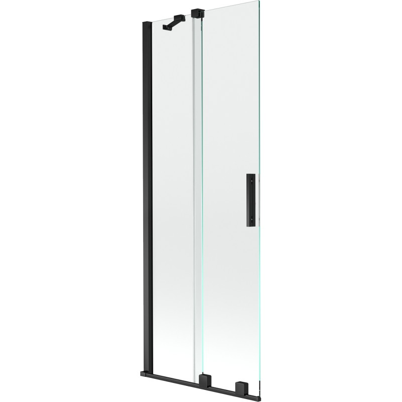 Mexen Velar 2-panel sliding bathtub screen 75 x 150 cm, transparent, black - 896-075-000-01-70