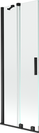 Mexen Velar 2-wing bathtub screen Sliding 75 x 150 cm, transparent, black - 896-075-000-01-70