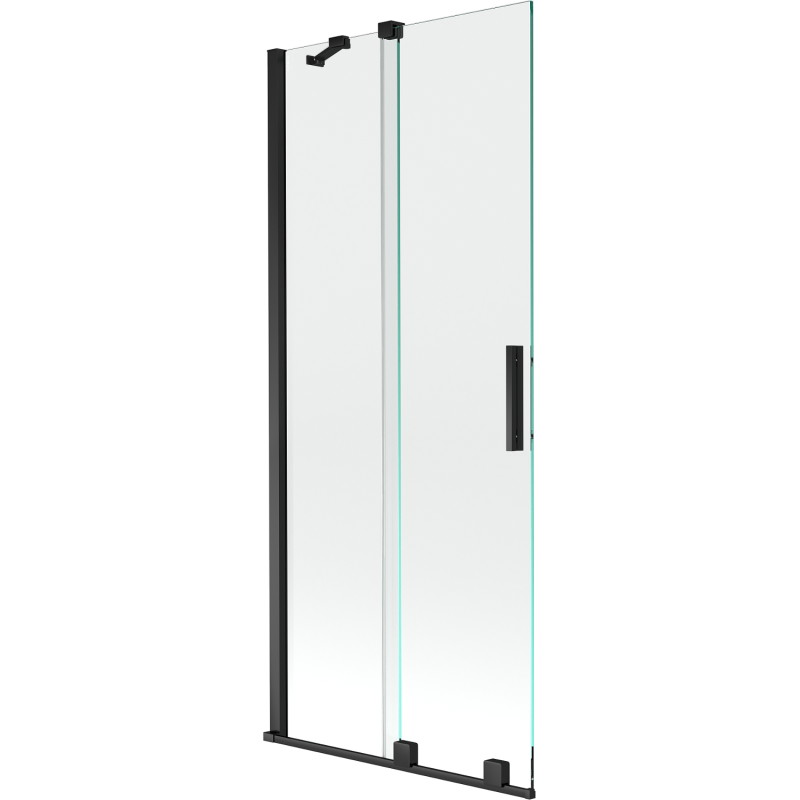 Mexen Velar 2-panel sliding bathtub screen 80 x 150 cm, transparent, black - 896-080-000-01-70