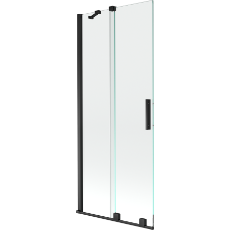 Mexen Velar 2-wing bathtub screen Sliding 80 x 150 cm, transparent, black - 896-080-000-01-70