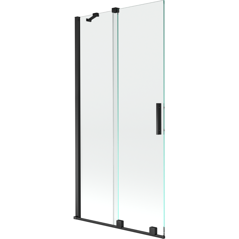 Mexen Velar 2-wing bathtub screen Sliding 90 x 150 cm, transparent, black - 896-090-000-01-70
