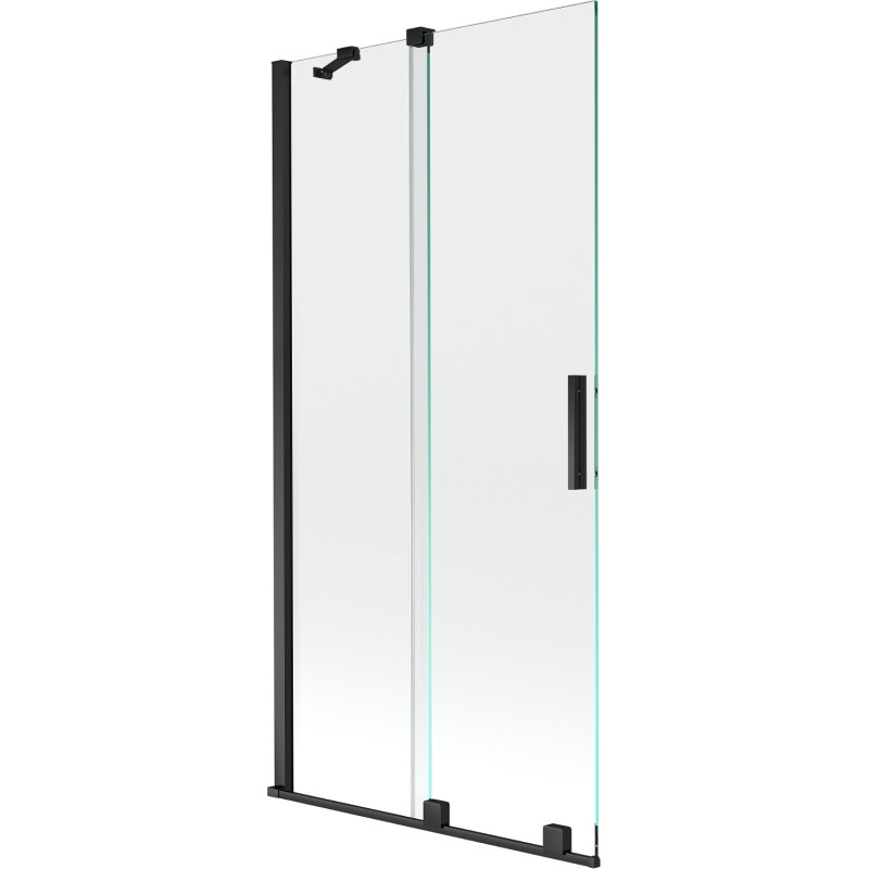 Mexen Velar 2-panel sliding bathtub screen 95 x 150 cm, transparent, black - 896-095-000-01-70