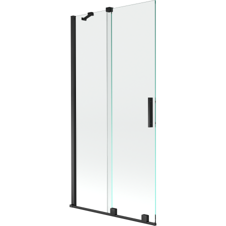 Mexen Velar 2-panel sliding bathtub screen 95 x 150 cm, transparent, black - 896-095-000-01-70