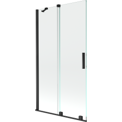 Mexen Velar 2-wing bathtub screen Sliding 100 x 150 cm, transparent, black - 896-100-000-01-70