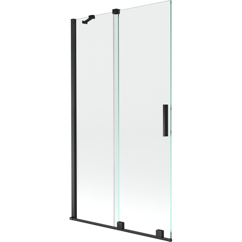 Mexen Velar 2-Panel Sliding Bathtub Screen 100 x 150 cm, Transparent, Black - 896-100-000-01-70