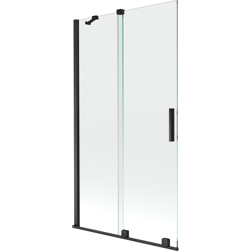 Mexen Velar 2-wing sliding shower screen 100 x 150 cm, transparent, black - 896-100-000-01-70