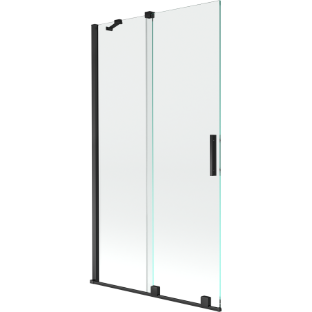 Mexen Velar 2-Panel Sliding Bathtub Screen 100 x 150 cm, Transparent, Black - 896-100-000-01-70
