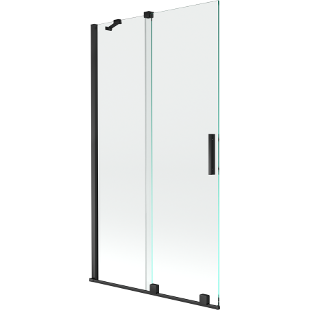 Mexen Velar 2-wing bathtub screen Sliding 100 x 150 cm, transparent, black - 896-100-000-01-70