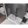 Mexen Velar 2-panel sliding bath screen 100 x 150 cm, transparent, black - 896-100-000-01-70