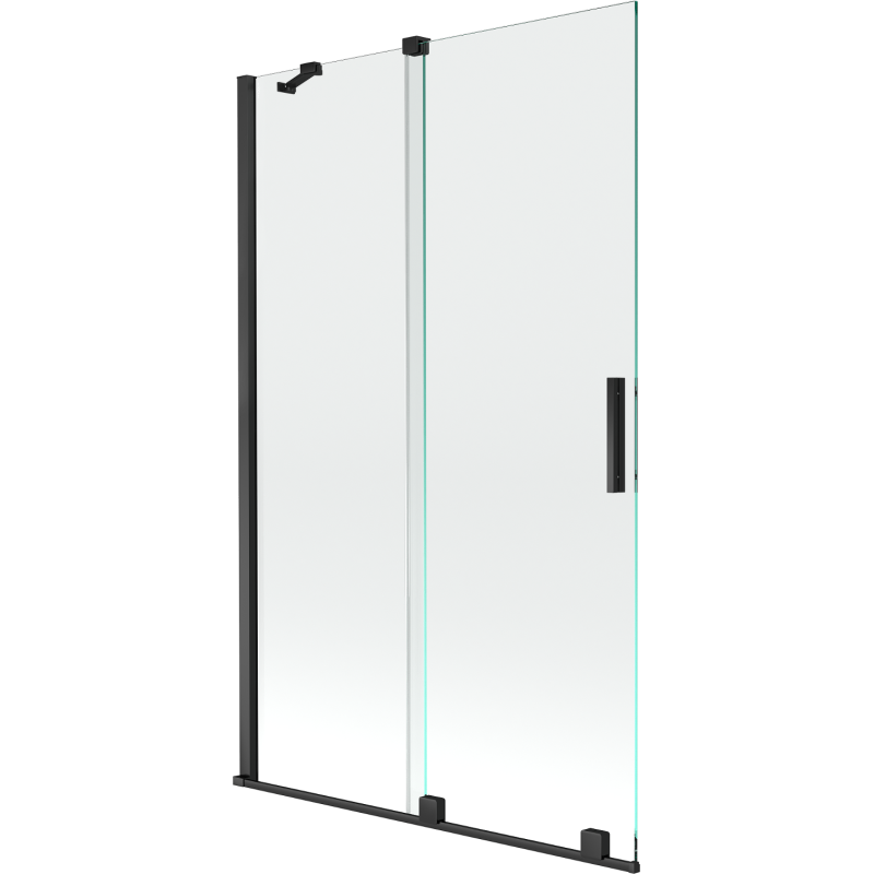Mexen Velar 2-panel sliding shower screen 110 x 150 cm, transparent, black - 896-110-000-01-70