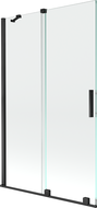 Mexen Velar 2-panel sliding bath screen 110 x 150 cm, transparent, black - 896-110-000-01-70