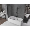 Mexen Velar 2-panel sliding bath screen 110 x 150 cm, transparent, black - 896-110-000-01-70