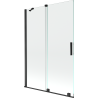 Mexen Velar 2-wing bathtub screen Sliding 120 x 150 cm, transparent, black - 896-120-000-01-70