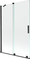Mexen Velar 2-panel sliding bath screen 120 x 150 cm, transparent, black - 896-120-000-01-70