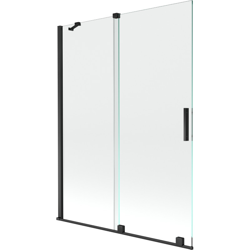 Mexen Velar two-panel sliding bathtub screen 130 x 150 cm, transparent, black - 896-130-000-01-70