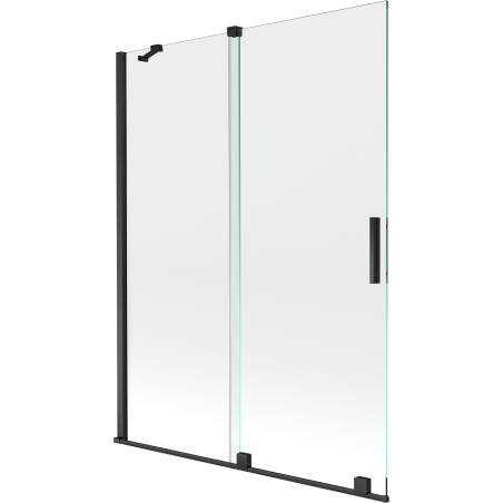 Mexen Velar 2-panel sliding bath screen 130 x 150 cm, transparent, black - 896-130-000-01-70