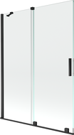 Mexen Velar two-panel sliding bathtub screen 130 x 150 cm, transparent, black - 896-130-000-01-70