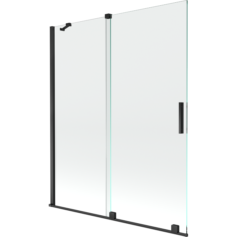 Mexen Velar 2-panel sliding bath screen 140 x 150 cm, transparent, black - 896-140-000-01-70