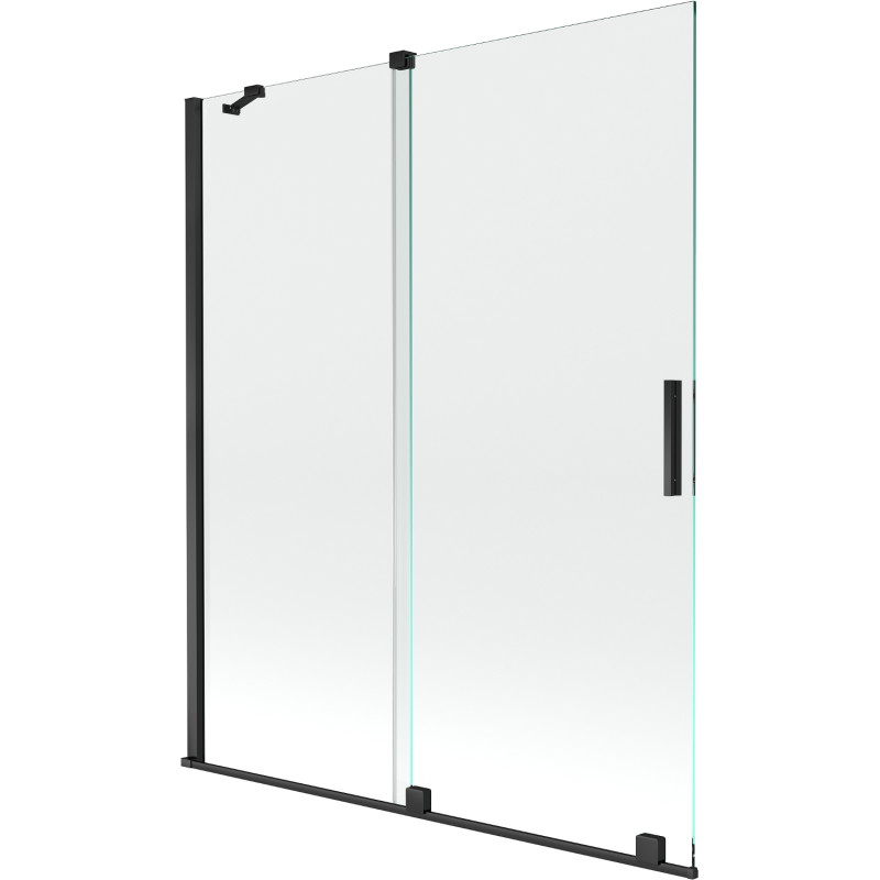 Mexen Velar 2-panel sliding bathtub screen 140 x 150 cm, transparent, black - 896-140-000-01-70