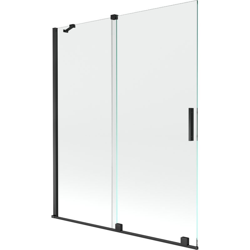 Mexen Velar 2-wing bathtub screen Sliding 140 x 150 cm, transparent, black - 896-140-000-01-70
