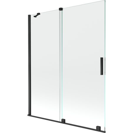 Mexen Velar 2-panel sliding bath screen 140 x 150 cm, transparent, black - 896-140-000-01-70