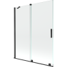Mexen Velar 2-panel sliding bath screen 140 x 150 cm, transparent, black - 896-140-000-01-70