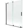 Mexen Velar 2-wing sliding bathtub screen 140 x 150 cm, transparent, black - 896-140-000-01-70