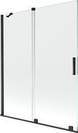 Mexen Velar 2-wing bathtub screen Sliding 140 x 150 cm, transparent, black - 896-140-000-01-70