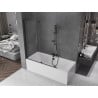 Mexen Velar 2-panel sliding bath screen 140 x 150 cm, transparent, black - 896-140-000-01-70