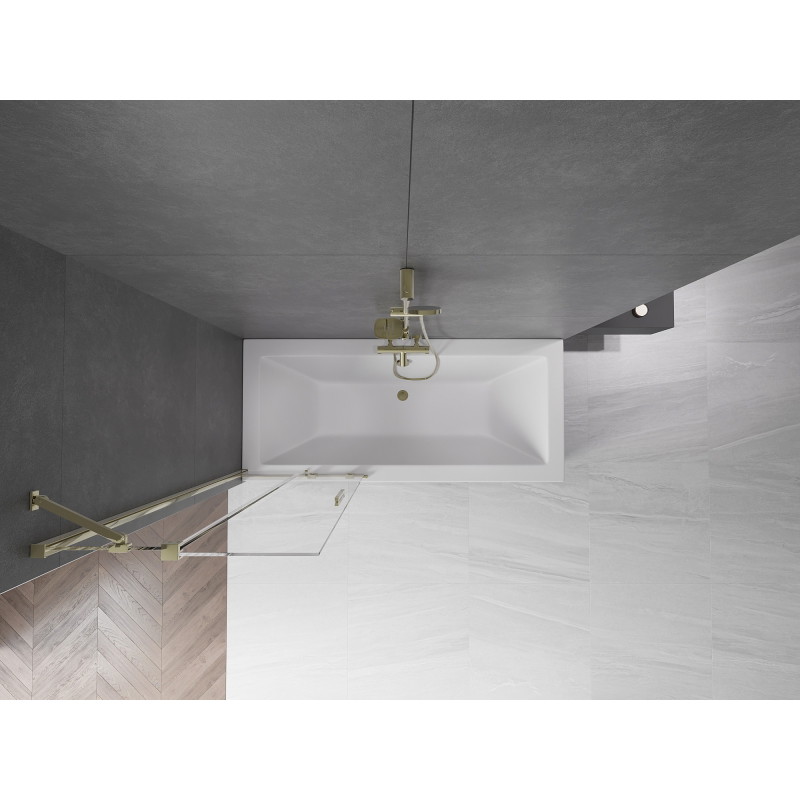 Mexen Velar 2-panel sliding bathtub screen 70 x 150 cm, transparent, gold - 896-070-000-01-50