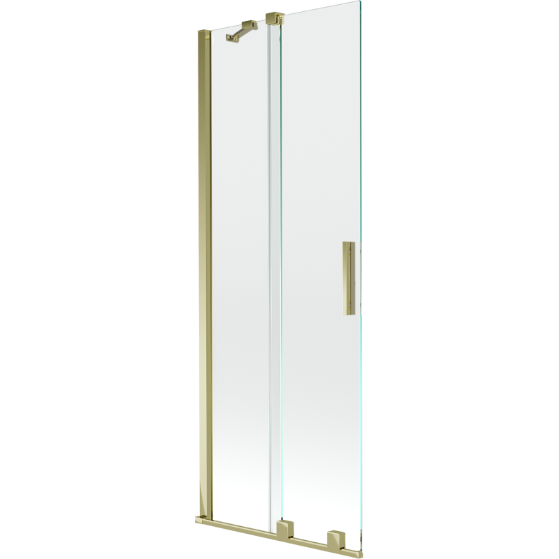 Mexen Velar 2-wing bathtub screen Sliding 75 x 150 cm, transparent, gold - 896-075-000-01-50