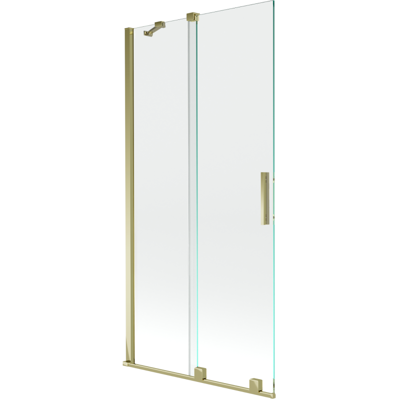 Mexen Velar 2-Panel Sliding Bath Screen 90 x 150 cm, Transparent, Gold - 896-090-000-01-50