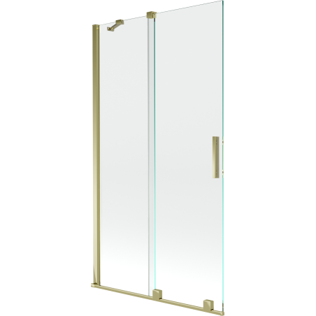Mexen Velar 2-Panel Sliding Bathtub Screen 100 x 150 cm, Transparent, Gold - 896-100-000-01-50
