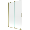 Mexen Velar 2-panel sliding bath screen 110 x 150 cm, transparent, gold - 896-110-000-01-50