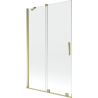 Mexen Velar 2-wing bathtub screen Sliding 110 x 150 cm, transparent, gold - 896-110-000-01-50
