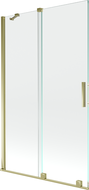 Mexen Velar 2-panel sliding bath screen 110 x 150 cm, transparent, gold - 896-110-000-01-50