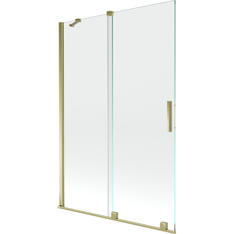 Mexen Velar 2-panel sliding bath screen 120 x 150 cm, transparent, gold - 896-120-000-01-50