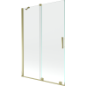 Mexen Velar 2-panel sliding bath screen 120 x 150 cm, transparent, gold - 896-120-000-01-50